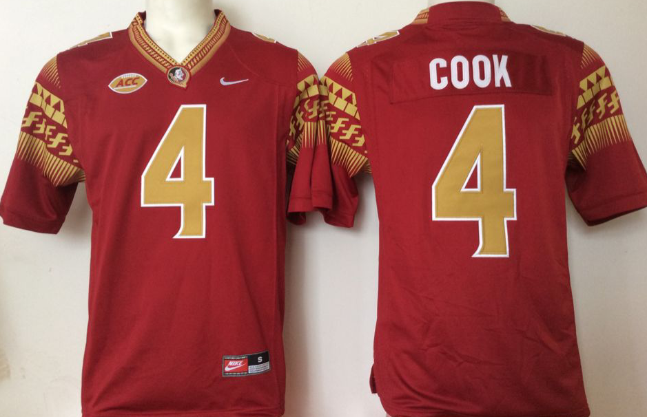 NCAA Men Florida State Seminoles Red #4 cook